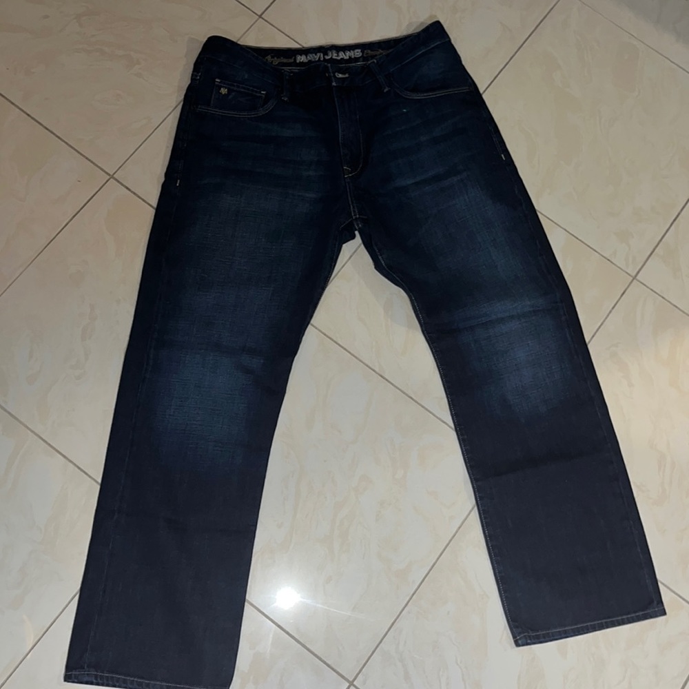 Mavi mens jeans relaxed straight leg 36x32